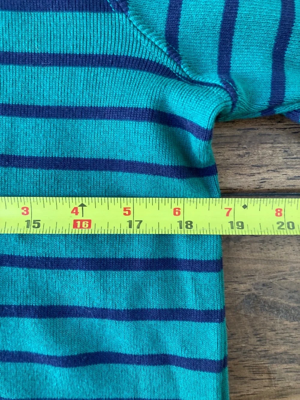 LL Bean Striped 1/4 Zip Sweater Womens Large Petite 100% Cotton Mock Neck